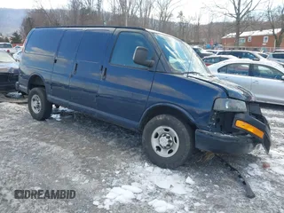 2020 Chevrolet Express Cargo with VIN 1GCWGAFP0L1154433, listed as a IAAI auction lot 41226311 with 125,210 mi miles and . Bid and sale history available at DreamBid. Image 1.