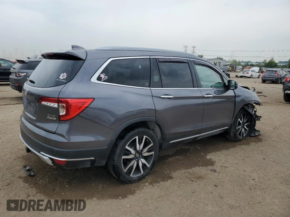 2019 Honda Pilot Elite with VIN 5FNYF6H01KB008279, listed as a Copart auction lot 60553065 with 132,711 mi miles and Salvage title. Bid and sale history available at DreamBid. Image 3.