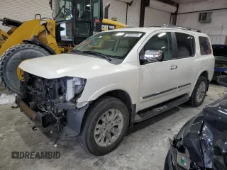 2015 Nissan Armada Platinum z VIN 5N1BA0NE7FN623018, wystawiony jako Copart lot #89086305 z przebiegiem 87 644 mil mil oraz Szkoda całkowita • Salvage title. Historia ofert i sprzedaży dostępna na DreamBid. Obrazek 1.