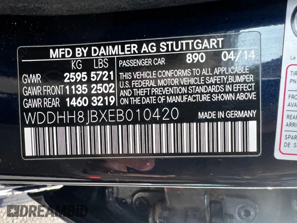 2014 Mercedes-Benz E 350 Luxury with VIN WDDHH8JBXEB010420, listed as a Copart auction lot 88499075 with 184,031 mi miles and Clean Title. Bid and sale history available at DreamBid. Image 10.