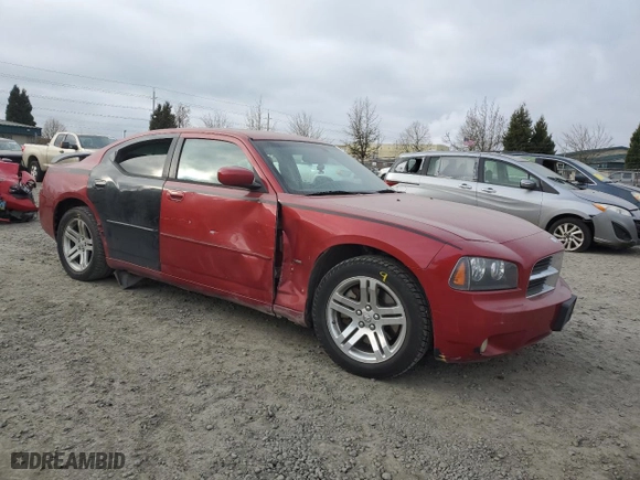 2006 Dodge Charger R/T with VIN 2B3KA53H36H183162, listed as a Copart auction lot 42953185 with 197,125 mi miles and Salvage Title. Bid and sale history available at carsss.com. Image 4.