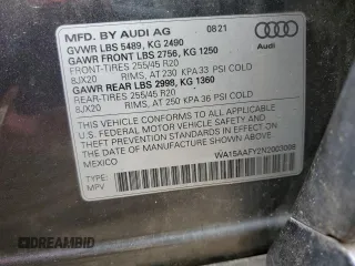 2022 Audi Q5 Sportback S line Premium Plus with VIN WA15AAFY2N2003008, listed as a Copart auction lot 64431705 with 98,944 mi miles and Clean title. Bid and sale history available at DreamBid. Image 13.