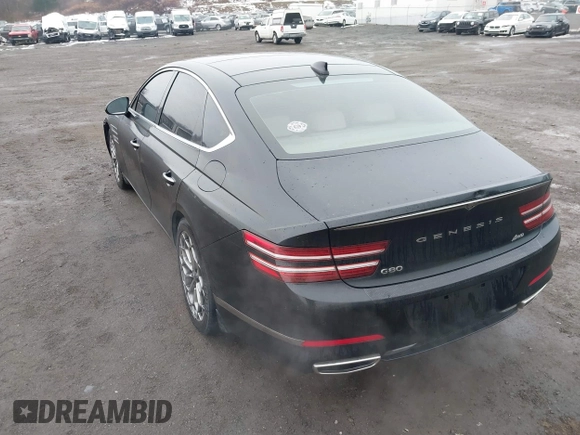 2022 Genesis G80 2.5T with VIN KMTGB4SC7NU131743, listed as a IAAI auction lot 41466806 with 28,618 mi miles and . Bid and sale history available at DreamBid. Image 3.