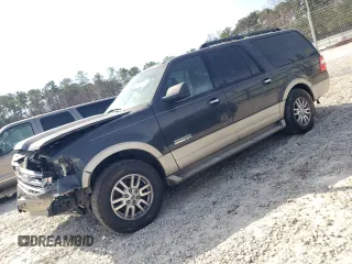 2007 Ford Expedition EL Eddie Bauer with VIN 1FMFK17587LA24403, listed as a Copart auction lot 47042005 with 253,920 mi miles and Salvage Title. Bid and sale history available at carsss.com. Image 1.