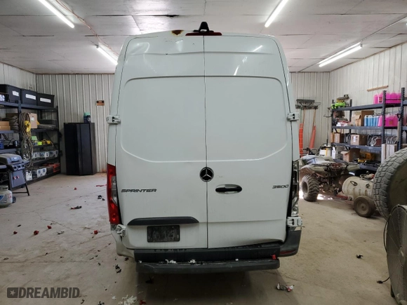 2022 Mercedes-Benz Sprinter Cargo Van with VIN W1Y4DCHY3NT085578, listed as a Copart auction lot 88965685 with 0 mi miles and Salvage Title. Bid and sale history available at carsss.com. Image 6.
