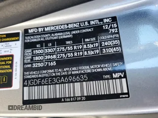 2016 Mercedes-Benz GL with VIN 4JGDF6EE3GA696635, listed as a Copart auction lot 88539985 with 74,689 mi miles and Salvage Title. Bid and sale history available at carsss.com. Image 13.