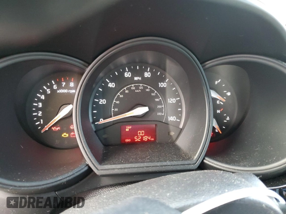 2017 Kia Rio LX with VIN KNADM4A33H6065789, listed as a Copart auction lot 66323154 with 52,184 mi miles and Salvage Title. Bid and sale history available at carsss.com. Image 9.