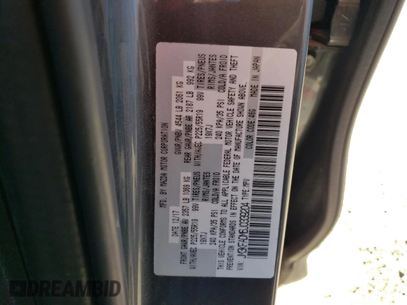 2018 Mazda CX-5 Grand Touring with VIN JM3KFADM6J0339204, listed as a Copart auction lot 48153655 with 85,900 mi miles and Clean Title. Bid and sale history available at DreamBid. Image 12.
