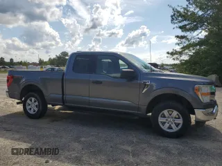 2022 Ford F-150 XL with VIN 1FTFX1E58NFB61927, listed as a Copart auction lot 55233035 with 66,591 mi miles and Salvage title. Bid and sale history available at DreamBid. Image 4.