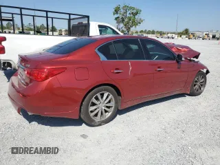2015 Infiniti Q50 Premium with VIN JN1BV7AP0FM333480, listed as a Copart auction lot 50940215 with 0 mi miles and Salvage Title. Bid and sale history available at carsss.com. Image 3.