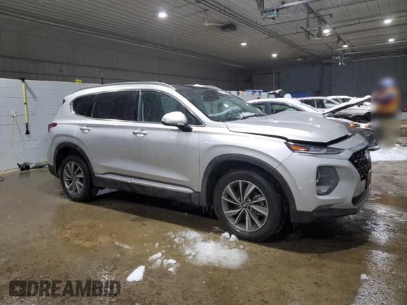 2019 Hyundai Santa Fe Ultimate with VIN 5NMS5CAD5KH002245, listed as a Copart auction lot 45110185 with 33,991 mi miles and Salvage Title. Bid and sale history available at carsss.com. Image 4.
