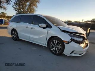 2021 Honda Odyssey Touring with VIN 5FNRL6H80MB004469, listed as a Copart auction lot 87837905 with 54,472 mi miles and Non Repairable. Bid and sale history available at carsss.com. Image 4.