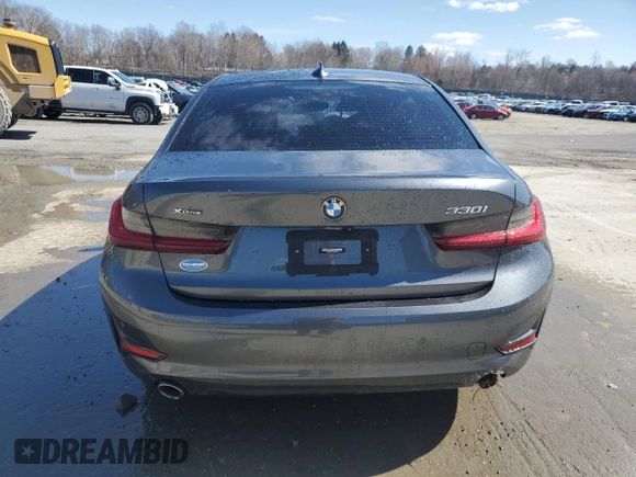 2022 BMW 3 Series 330i xDrive with VIN 3MW5R7J01N8C31647, listed as a Copart auction lot 51417365 with 0 mi miles and Salvage Title. Bid and sale history available at carsss.com. Image 6.
