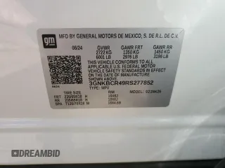 2024 Chevrolet Blazer LT z VIN 3GNKBCR49RS277852, wystawiony jako Copart lot #52954735 z przebiegiem 5 567 mil mil oraz Szkoda całkowita • Salvage title. Historia ofert i sprzedaży dostępna na DreamBid. Obrazek 14.