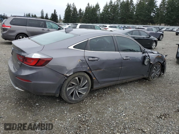 2019 Honda Insight Touring with VIN 19XZE4F98KE003082, listed as a Copart auction lot 50269395 with 115,360 mi miles and Salvage Title. Bid and sale history available at carsss.com. Image 3.