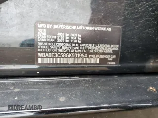 2016 BMW 3 Series 328i xDrive z VIN WBA8E3C58GK501954, wystawiony jako Copart lot #57365135 z przebiegiem 134 024 mil mil oraz Szkoda całkowita • Salvage title. Historia ofert i sprzedaży dostępna na DreamBid. Obrazek 12.
