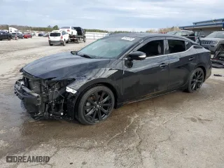 2023 Nissan Maxima SR with VIN 1N4AA6EV8PC503959, listed as a Copart auction lot 45407385 with 48,849 mi miles and Salvage Title. Bid and sale history available at carsss.com. Image 1.