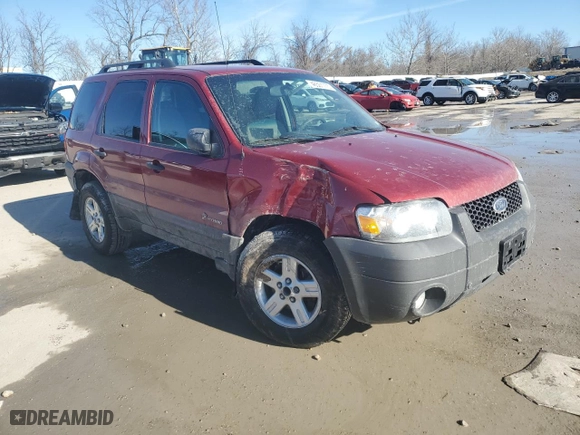2007 Ford Escape Hybrid with VIN 1FMCU59H67KB87388, listed as a Copart auction lot 46501775 with 103,733 mi miles and Salvage Title. Bid and sale history available at carsss.com. Image 4.