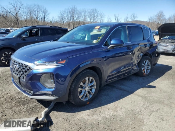 2020 Hyundai Santa Fe SE with VIN 5NMS23AD5LH255320, listed as a Copart auction lot 49821315 with 46,009 mi miles and Salvage Title. Bid and sale history available at carsss.com. Image 1.