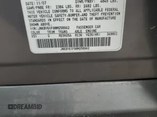 2008 Infiniti G35 x with VIN JNKBV61F98M258942, listed as a Copart auction lot 51237485 with 184,780 mi miles and Salvage Title. Bid and sale history available at carsss.com. Image 13.