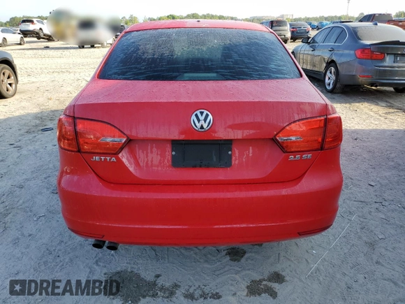 2012 Volkswagen Jetta Sedan SE w/Convenience with VIN 3VWDX7AJ4CM344023, listed as a Copart auction lot 51460215 with 180,527 mi miles and Clean Title. Bid and sale history available at carsss.com. Image 6.