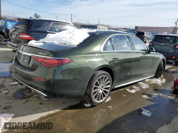 2023 Mercedes-Benz S-Class S 580 with VIN W1K6G7GB1PA236804, listed as a Copart auction lot 89270895 with 0 mi miles and Salvage Title. Bid and sale history available at carsss.com. Image 3.