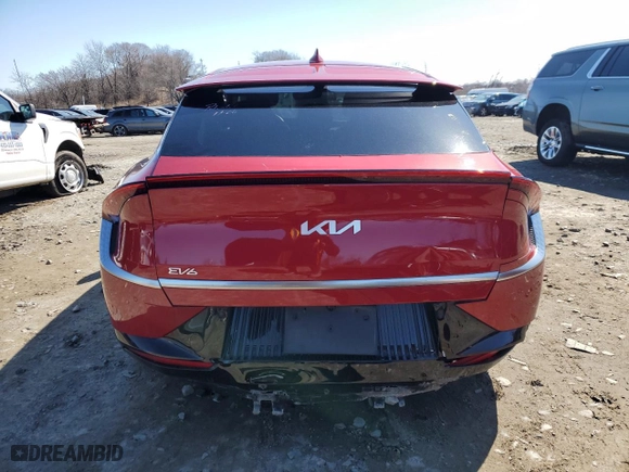 2023 Kia EV6 Wind with VIN KNDC34LA2P5129208, listed as a Copart auction lot 48306155 with 36,288 mi miles and Non Repairable. Bid and sale history available at carsss.com. Image 6.
