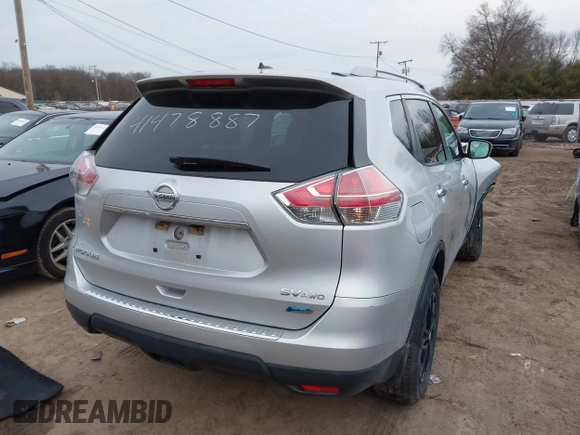 2014 Nissan Rogue S with VIN 5N1AT2MV3EC767324, listed as a IAAI auction lot 41478887 with 115,594 mi miles. Bid and sale history available at carsss.com. Image 4.