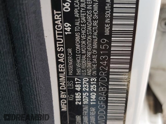 2013 Mercedes-Benz C 300 Sport с VIN WDDGF8AB7DR243159, выставлен на аукционе Copart как лот 64628795 с пробегом 143 014 миль миль и Чистый • Clean title. История ставок и продаж доступна на DreamBid. Изображение 12.