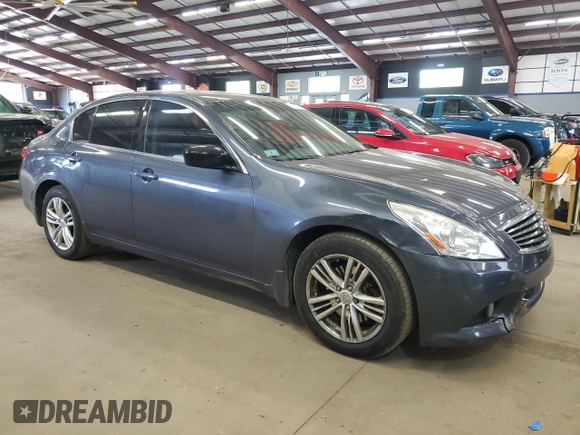 2011 Infiniti G25 x with VIN JN1DV6AR9BM452272, listed as a Copart auction lot 56738105 with 190,056 mi miles and Salvage title. Bid and sale history available at DreamBid. Image 4.