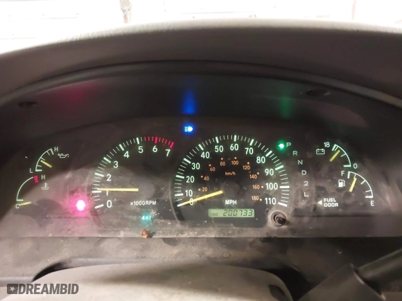 2002 Toyota Tundra SR5 with VIN 5TBBT44162S327523, listed as a IAAI auction lot 41635111 with 200,733 mi miles. Bid and sale history available at carsss.com. Image 7.