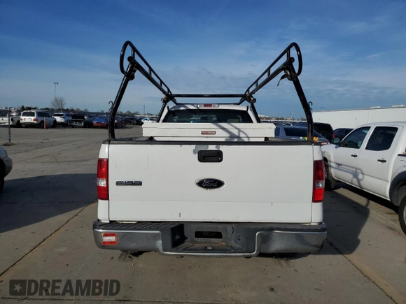2008 Ford F-150 XL with VIN 1FTRF12238KE06557, listed as a Copart auction lot 87107984 with 192,617 mi miles and Salvage title. Bid and sale history available at DreamBid. Image 6.
