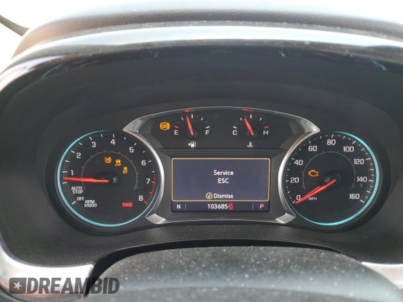2020 Chevrolet Traverse LT with VIN 1GNERHKW4LJ263593, listed as a Copart auction lot 54364855 with 103,685 mi miles and Salvage title. Bid and sale history available at DreamBid. Image 9.