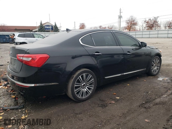 2015 Kia Cadenza Premium with VIN KNALN4D74F5182985, listed as a Copart auction lot 82197034 with 120,231 mi miles and Salvage Title. Bid and sale history available at carsss.com. Image 3.