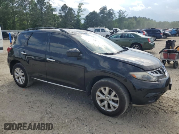 2014 Nissan Murano S with VIN JN8AZ1MW5EW509203, listed as a Copart auction lot 54307775 with 102,262 mi miles and Clean Title. Bid and sale history available at DreamBid. Image 4.
