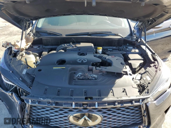 2022 Infiniti QX50 LUXE with VIN 3PCAJ5BA1NF111458, listed as a Copart auction lot 87882415 with 21,855 mi miles and Non Repairable. Bid and sale history available at carsss.com. Image 12.