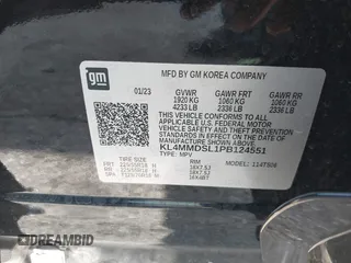 2023 Buick Encore GX Select with VIN KL4MMDSL1PB124551, listed as a IAAI auction lot 42362364 with 16,867 mi miles and . Bid and sale history available at DreamBid. Image 9.