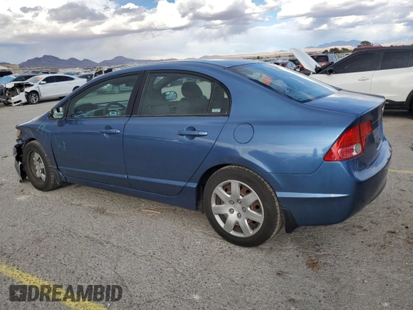 2007 Honda Civic Sdn LX with VIN 1HGFA16507L097016, listed as a Copart auction lot 51979795 with 153,512 mi miles and Salvage Title. Bid and sale history available at carsss.com. Image 2.