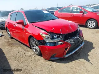 2014 Lexus CT 200h Hybrid with VIN JTHKD5BH1E2182802, listed as a IAAI auction lot 41859426 with 197,330 mi miles. Bid and sale history available at carsss.com. Image 1.