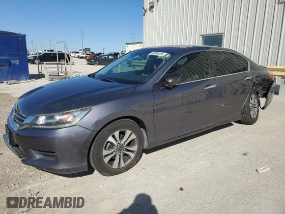 2014 Honda Accord LX z VIN 1HGCR2F37EA305580, wystawiony jako Copart lot #48564205 z przebiegiem 55 689 mil mil oraz Czysty tytuł • Clean title. Historia ofert i sprzedaży dostępna na DreamBid. Obrazek 1.