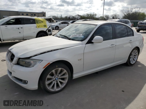 2011 BMW 3 Series 328i with VIN WBAPH7G51BNM57453, listed as a Copart auction lot 50060735 with 0 mi miles and Salvage Title. Bid and sale history available at carsss.com. Image 1.