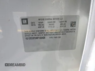 2017 Chevrolet Malibu LT with VIN 1G1ZE5ST9HF120426, listed as a IAAI auction lot 41951035 with 194,541 mi miles and . Bid and sale history available at DreamBid. Image 9.