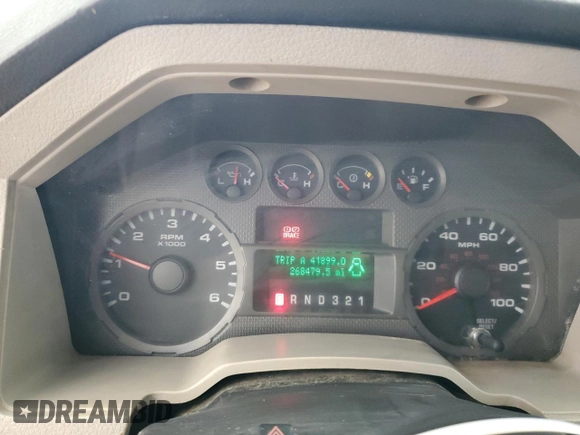 2008 Ford F-250 XL with VIN 1FTNF20538EC06469, listed as a Copart auction lot 54568255 with 268,479 mi miles and Salvage title. Bid and sale history available at DreamBid. Image 9.