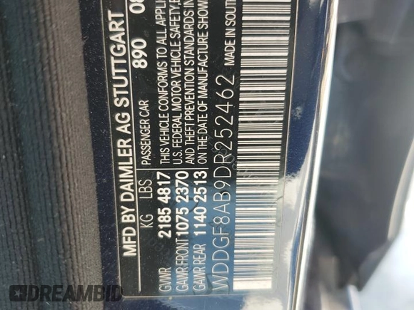 2013 Mercedes-Benz C 300 Sport с VIN WDDGF8AB9DR252462, выставлен на аукционе Copart как лот 62599095 с пробегом 132 670 миль миль и Списание • Salvage title. История ставок и продаж доступна на DreamBid. Изображение 13.