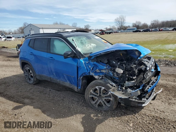 2023 Jeep Compass Limited with VIN 3C4NJDCN3PT549478, listed as a Copart auction lot 50624665 with 19,087 mi miles and Salvage title. Bid and sale history available at DreamBid. Image 4.