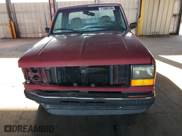 1992 Ford Ranger with VIN 1FTCR10A0NUC04489, listed as a Copart auction lot 71585134 with 58,152 mi miles and Salvage Title. Bid and sale history available at carsss.com. Image 5.