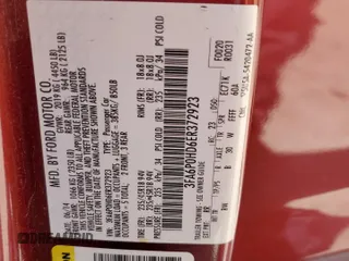 2014 Ford Fusion SE with VIN 3FA6P0HD6ER372923, listed as a Copart auction lot 53810855 with 170,090 mi miles and Salvage Title. Bid and sale history available at DreamBid. Image 12.