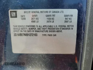 2009 Chevrolet Impala LS with VIN 2G1WB57N891272163, listed as a Copart auction lot 49763015 with 89,780 mi miles and Salvage Title. Bid and sale history available at DreamBid. Image 15.