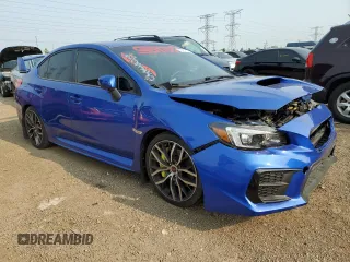 2021 Subaru WRX STI with VIN JF1VA2E62M9803301, listed as a Copart auction lot 59732125 with 24,943 mi miles and Salvage title. Bid and sale history available at DreamBid. Image 4.