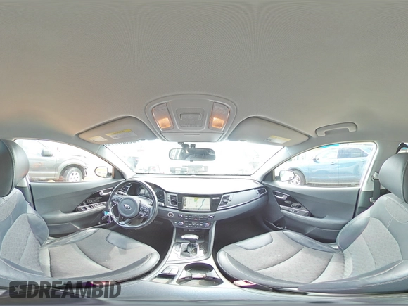 2017 Kia Niro Touring Launch Edition with VIN KNDCC3LC3H5083885, listed as a Copart auction lot 55687614 with 124,843 mi miles and Salvage Title. Bid and sale history available at carsss.com. Image 13.